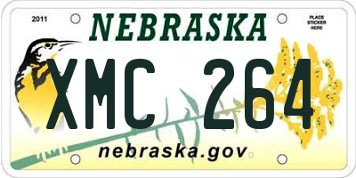 NE license plate XMC264