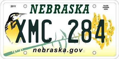 NE license plate XMC284