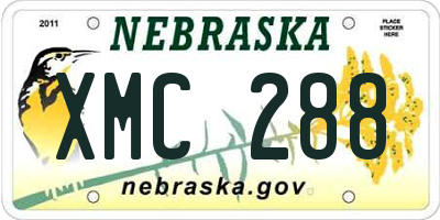 NE license plate XMC288