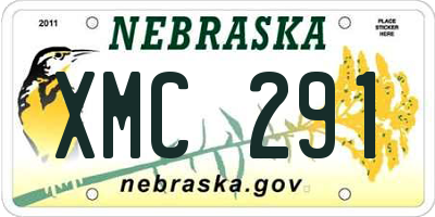 NE license plate XMC291