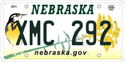 NE license plate XMC292
