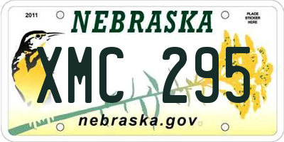NE license plate XMC295