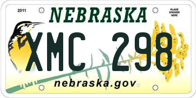 NE license plate XMC298