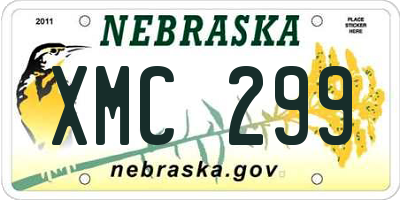 NE license plate XMC299