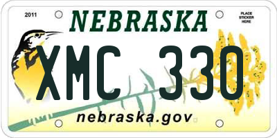 NE license plate XMC330