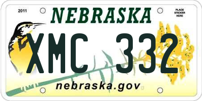 NE license plate XMC332