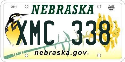NE license plate XMC338