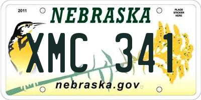 NE license plate XMC341