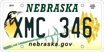 NE license plate XMC346