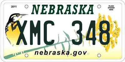NE license plate XMC348