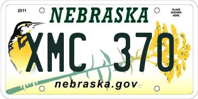 NE license plate XMC370