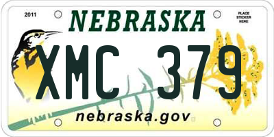 NE license plate XMC379