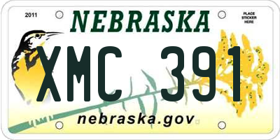 NE license plate XMC391