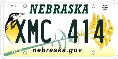 NE license plate XMC414