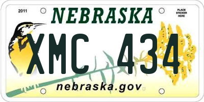 NE license plate XMC434
