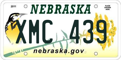 NE license plate XMC439