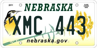 NE license plate XMC443