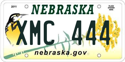 NE license plate XMC444