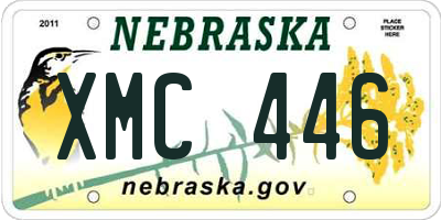 NE license plate XMC446