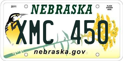 NE license plate XMC450