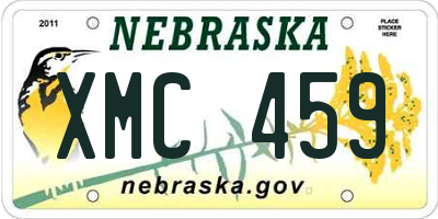 NE license plate XMC459