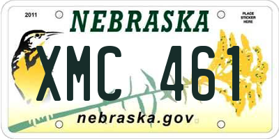 NE license plate XMC461