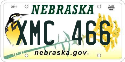 NE license plate XMC466