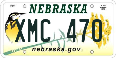 NE license plate XMC470