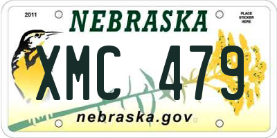 NE license plate XMC479