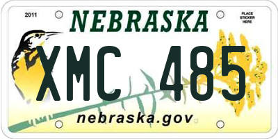 NE license plate XMC485