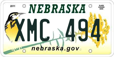 NE license plate XMC494