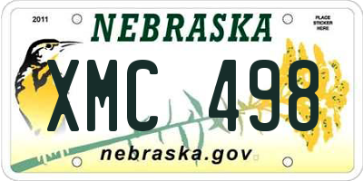 NE license plate XMC498