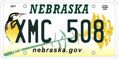 NE license plate XMC508