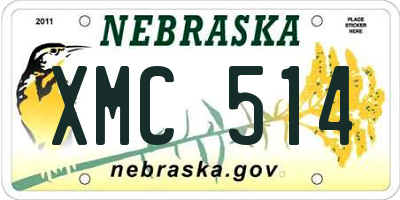 NE license plate XMC514