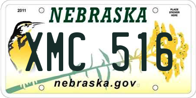 NE license plate XMC516