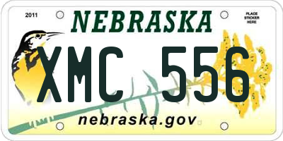 NE license plate XMC556