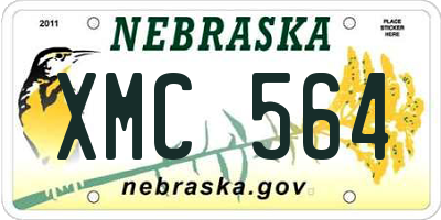 NE license plate XMC564