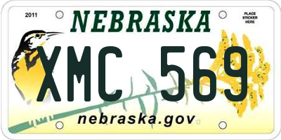NE license plate XMC569