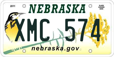 NE license plate XMC574