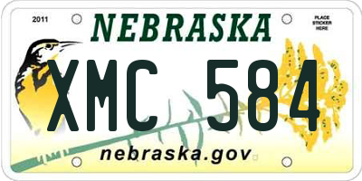 NE license plate XMC584
