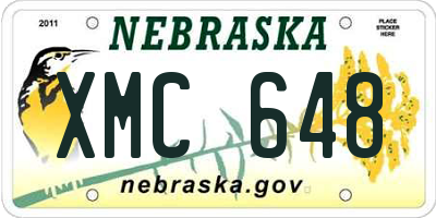 NE license plate XMC648