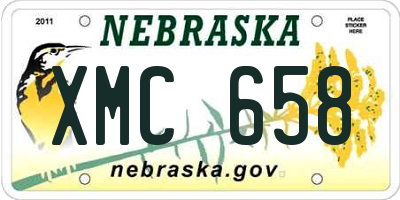 NE license plate XMC658