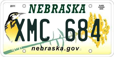 NE license plate XMC684