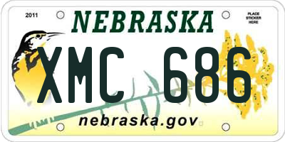 NE license plate XMC686