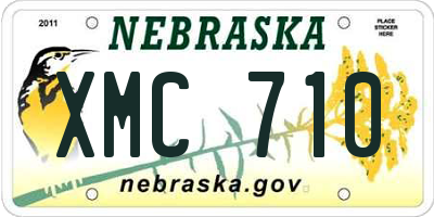 NE license plate XMC710