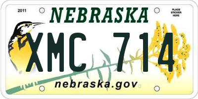 NE license plate XMC714