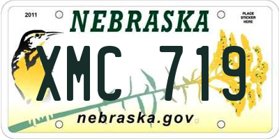 NE license plate XMC719