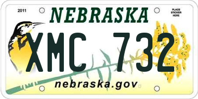 NE license plate XMC732