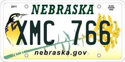 NE license plate XMC766