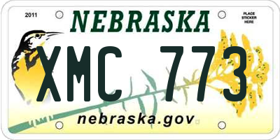 NE license plate XMC773